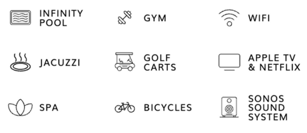 services available with icons