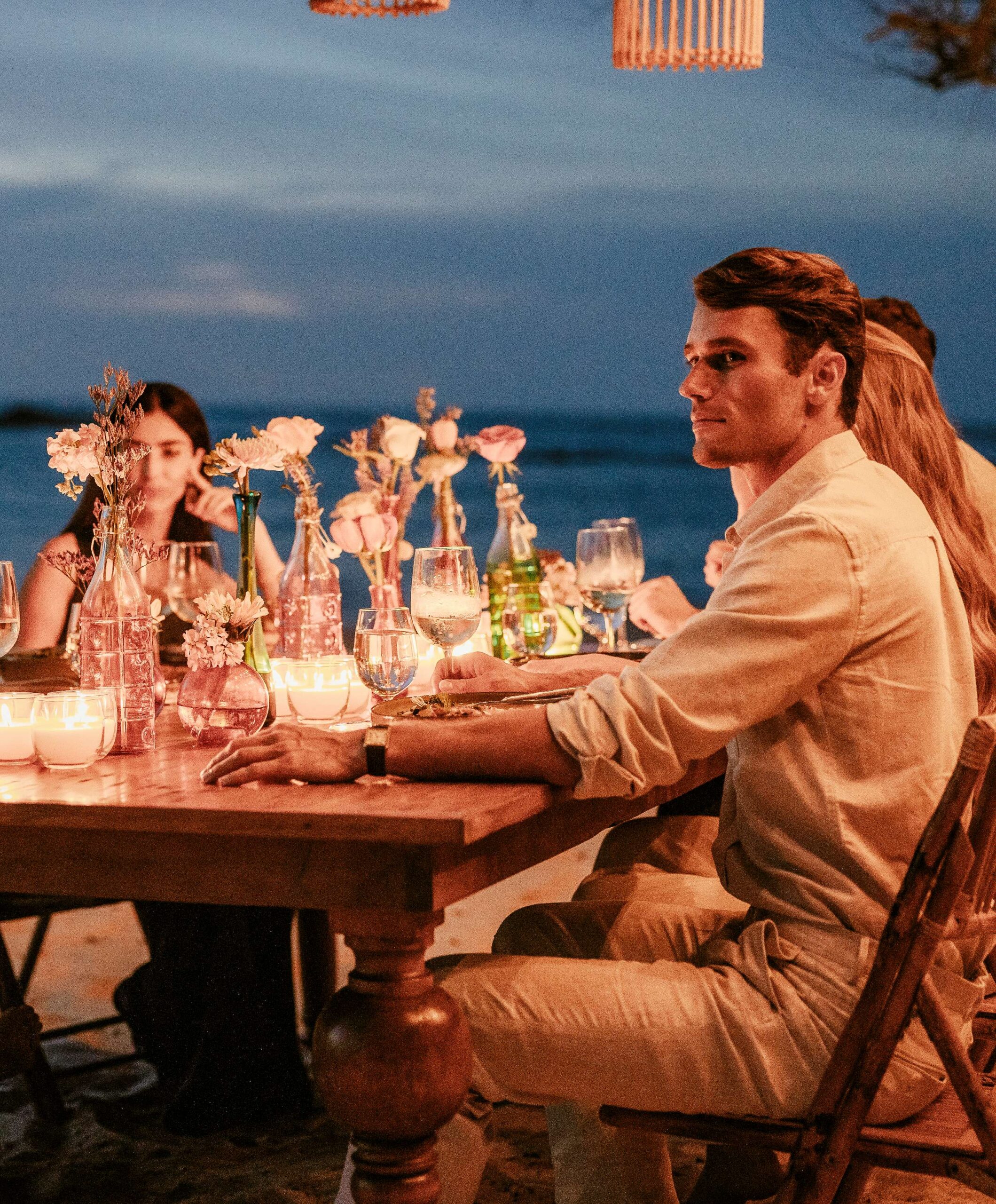 people enjoying dinner