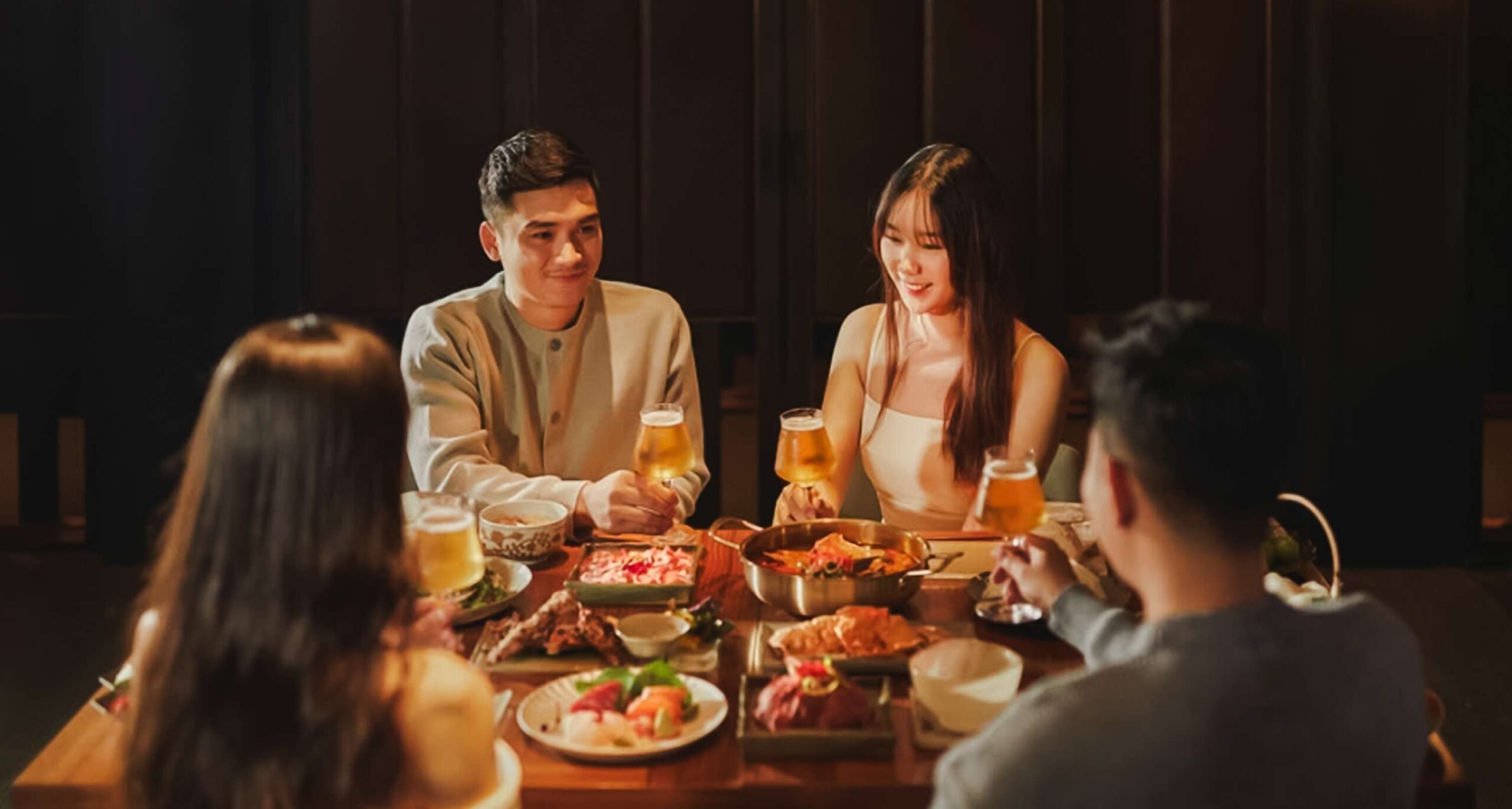 people enjoying dinner