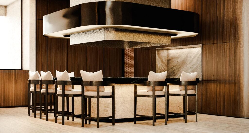 beautiful dining area with chairs