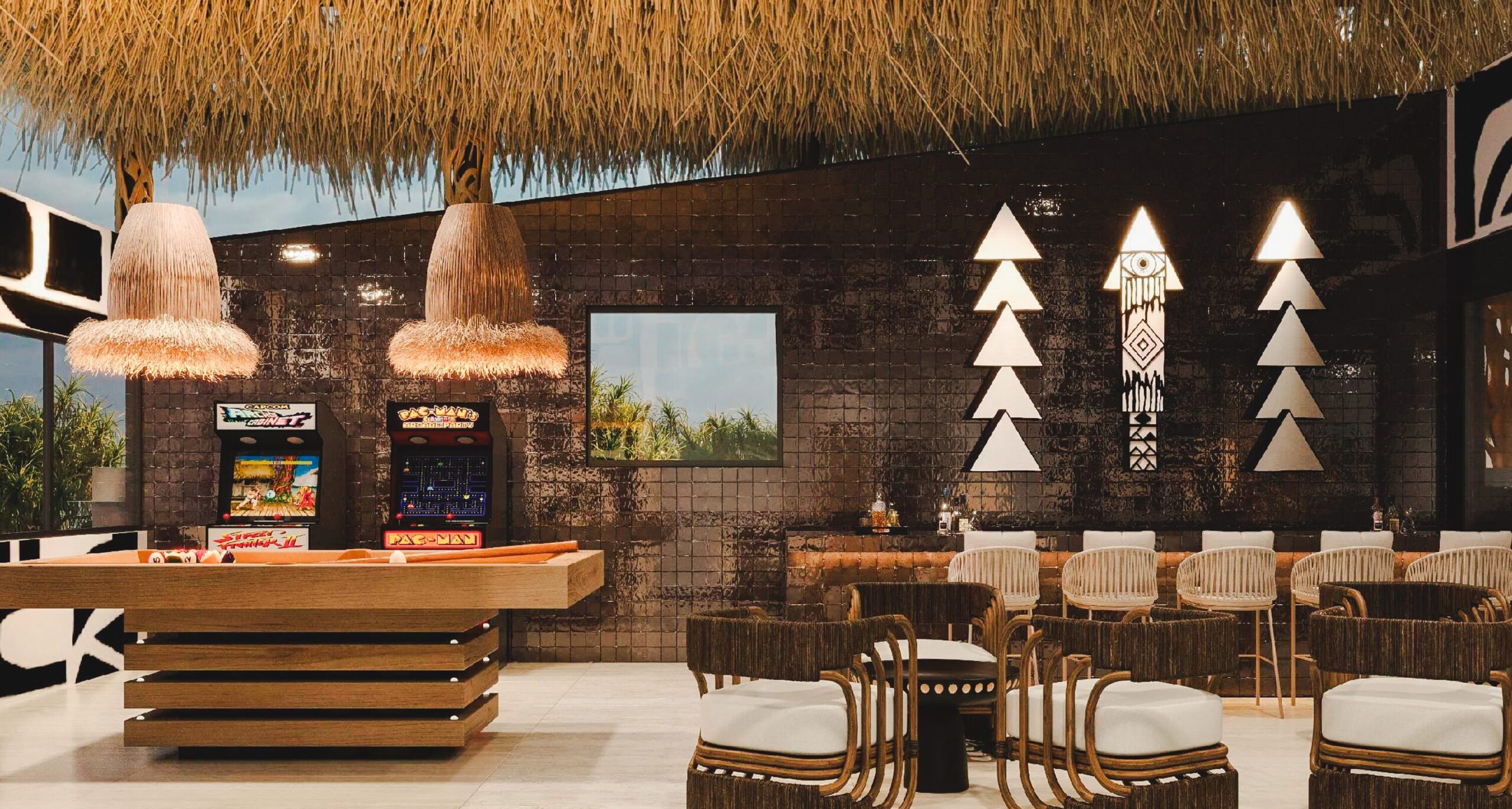 gaming area of some luxury villas