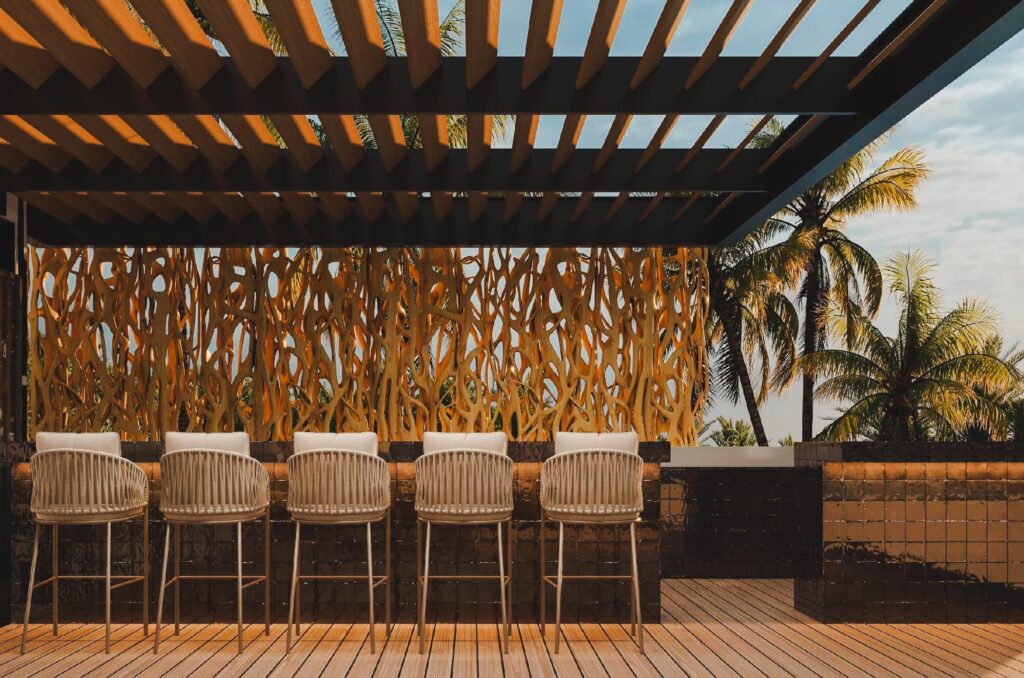 Outdoor sitting area with beautiful view