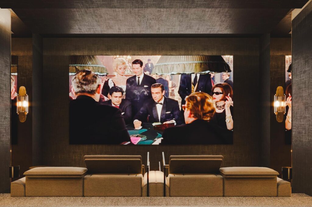 Painting on wall in a hall