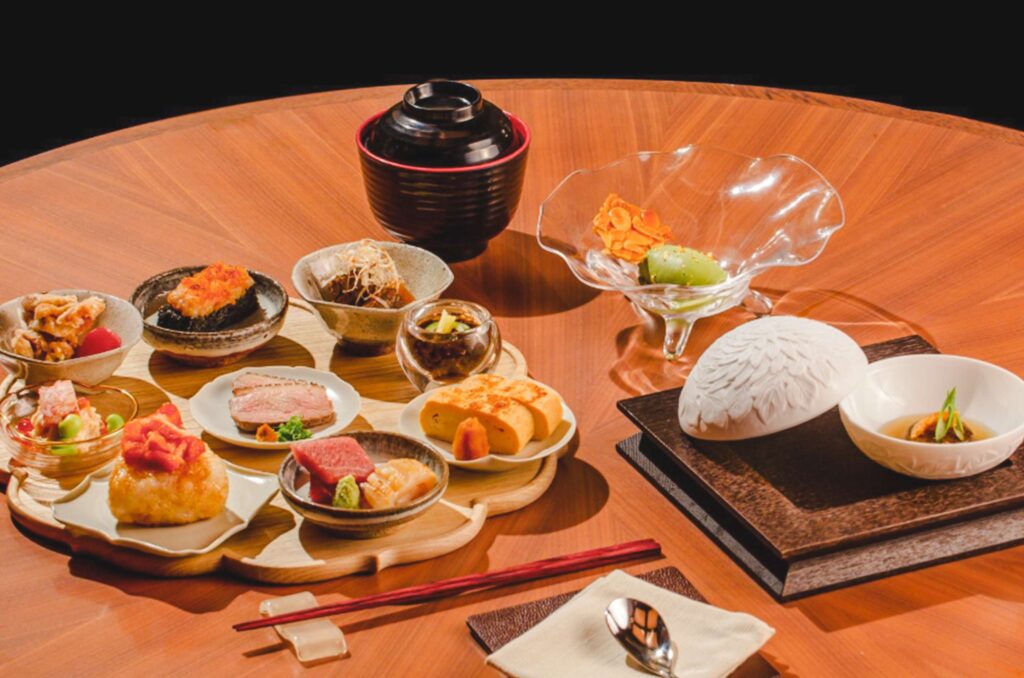 Luxury dinner on table